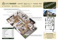 4 pokoje, apartament 141,31 m², piętro 1, oferta nr 13.2, Eko Wawer II, Warszawa, Wawer, Zerzeń, ul. Chodzieska