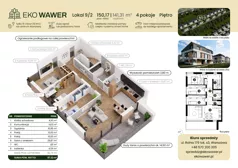4 pokoje, apartament 141,31 m², piętro 1, oferta nr 9.2, Eko Wawer II, Warszawa, Wawer, Zerzeń, ul. Chodzieska