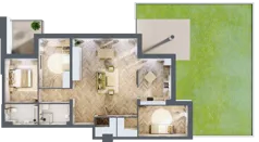 4 pokoje, apartament 107,35 m², parter, oferta nr M1, Apartamenty Przystań, Olecko, ul. Kościuszki