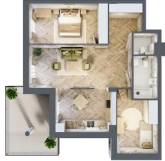 3 pokoje, apartament 69,38 m², parter, oferta nr M26, Apartamenty Przystań, Olecko, ul. Kościuszki