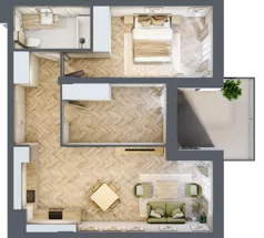 3 pokoje, apartament 58,00 m², piętro 2, oferta nr M15, Apartamenty Przystań, Olecko, ul. Kościuszki