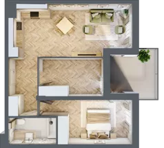 3 pokoje, apartament 58,00 m², piętro 2, oferta nr M35, Apartamenty Przystań, Olecko, ul. Kościuszki
