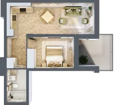 2 pokoje, apartament 41,90 m², piętro 2, oferta nr M36, Apartamenty Przystań, Olecko, ul. Kościuszki