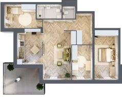 4 pokoje, apartament 84,52 m², piętro 2, oferta nr M37, Apartamenty Przystań, Olecko, ul. Kościuszki