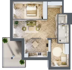 3 pokoje, apartament 69,04 m², piętro 2, oferta nr M38, Apartamenty Przystań, Olecko, ul. Kościuszki