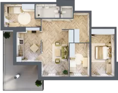 4 pokoje, apartament 84,28 m², piętro 3, oferta nr M43, Apartamenty Przystań, Olecko, ul. Kościuszki