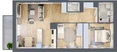 3 pokoje, mieszkanie 62,10 m², piętro 1, oferta nr A.10, Parkove Love, Łódź, Bałuty, ul. Górnicza 12/14 