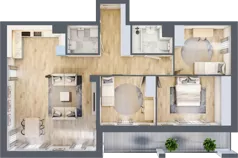 4 pokoje, mieszkanie 93,82 m², piętro 1, oferta nr A.13, Parkove Love, Łódź, Bałuty, ul. Górnicza 12/14 
