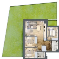 4 pokoje, mieszkanie 80,03 m², parter, oferta nr 5, Nova Radiostacja, Łódź, Śródmieście, ul. Telefoniczna 19 