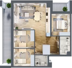 4 pokoje, mieszkanie 80,03 m², piętro 1, oferta nr 13, Nova Radiostacja, Łódź, Śródmieście, ul. Telefoniczna 19 