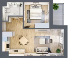 2 pokoje, mieszkanie 42,18 m², piętro 1, oferta nr 15, Nova Radiostacja, Łódź, Śródmieście, ul. Telefoniczna 19 