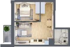 2 pokoje, mieszkanie 36,06 m², piętro 5, oferta nr 53, Nova Radiostacja, Łódź, Śródmieście, ul. Telefoniczna 19 