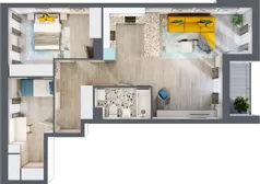 3 pokoje, mieszkanie 68,93 m², piętro 3, oferta nr E/M17, Stara Cegielnia etap II, Mielec, ul. Wojsławska 1