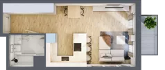 1 pokój, mieszkanie 32,13 m², piętro 2, oferta nr C/M8/2, Stara Cegielnia etap III, Mielec, ul. Wojsławska 1