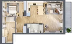 3 pokoje, mieszkanie 61,37 m², piętro 7, oferta nr C/M40/7, Stara Cegielnia etap III, Mielec, ul. Wojsławska 1