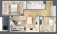 3 pokoje, mieszkanie 54,86 m², piętro 3, oferta nr C/M13/3, Stara Cegielnia etap III, Mielec, ul. Wojsławska 1