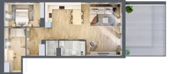 3 pokoje, mieszkanie 68,62 m², piętro 1, oferta nr C/M5/1, Stara Cegielnia etap III, Mielec, ul. Wojsławska 1