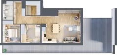 3 pokoje, mieszkanie 63,75 m², piętro 7, oferta nr C/M87/7, Stara Cegielnia etap III, Mielec, ul. Wojsławska 1