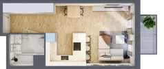 1 pokój, mieszkanie 32,13 m², piętro 3, oferta nr C/M14/3, Stara Cegielnia etap III, Mielec, ul. Wojsławska 1