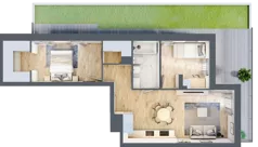 3 pokoje, mieszkanie 52,07 m², parter, oferta nr C/M44/0, Stara Cegielnia etap III, Mielec, ul. Wojsławska 1