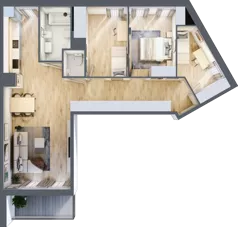 4 pokoje, mieszkanie 84,05 m², piętro 2, oferta nr C/M52/2, Stara Cegielnia etap III, Mielec, ul. Wojsławska 1