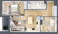 3 pokoje, mieszkanie 54,86 m², piętro 5, oferta nr C/M25/5, Stara Cegielnia etap III, Mielec, ul. Wojsławska 1