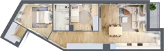 3 pokoje, mieszkanie 64,67 m², piętro 4, oferta nr D/M35/4, Stara Cegielnia etap III, Mielec, ul. Wojsławska 1