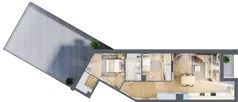 3 pokoje, mieszkanie 63,64 m², piętro 1, oferta nr D/M8/1, Stara Cegielnia etap III, Mielec, ul. Wojsławska 1