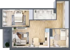 3 pokoje, mieszkanie 57,84 m², piętro 4, oferta nr D/M30/4, Stara Cegielnia etap III, Mielec, ul. Wojsławska 1