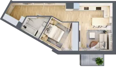 2 pokoje, mieszkanie 43,70 m², piętro 3, oferta nr D/M25/3, Stara Cegielnia etap III, Mielec, ul. Wojsławska 1