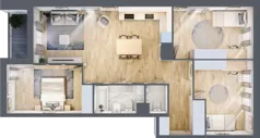 4 pokoje, mieszkanie 80,88 m², piętro 4, oferta nr D/M27/4, Stara Cegielnia etap III, Mielec, ul. Wojsławska 1