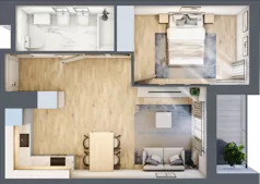 2 pokoje, mieszkanie 44,32 m², piętro 5, oferta nr D/M41/5, Stara Cegielnia etap III, Mielec, ul. Wojsławska 1