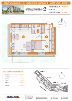 2 pokoje, mieszkanie 41,78 m², piętro 2, oferta nr BIII/A11, Bocianie Gniazdo 2, Szczecin, Północ, Żelechowa, ul. Małe Błonia