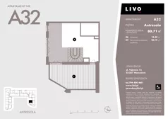 1 pokój, mieszkanie 80,71 m², piętro 3, oferta nr A32, Livo, Warszawa, Białołęka, Grodzisk, ul. Tajemna 12