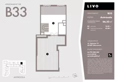 1 pokój, mieszkanie 56,22 m², piętro 3, oferta nr B33, Livo, Warszawa, Białołęka, Grodzisk, ul. Tajemna 12