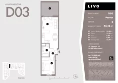 2 pokoje, mieszkanie 45,16 m², parter, oferta nr A01, Livo, Warszawa, Białołęka, Grodzisk, ul. Tajemna 12