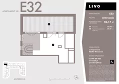2 pokoje, mieszkanie 96,17 m², piętro 3, oferta nr E32, Livo, Warszawa, Białołęka, Grodzisk, ul. Tajemna 12