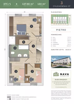 Dom 137,66 m², oferta nr 37C/1, Cylichowska 37, Warszawa, Wawer, Zerzeń, ul. Cylichowska 37