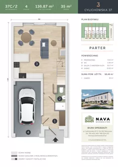Dom 136,87 m², oferta nr 37C/2, Cylichowska 37, Warszawa, Wawer, Zerzeń, ul. Cylichowska 37