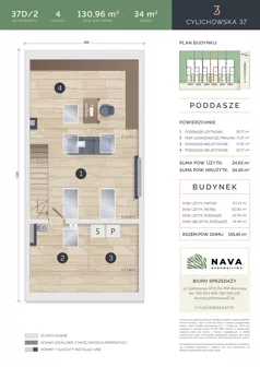 Dom 130,96 m², oferta nr 37D/2, Cylichowska 37, Warszawa, Wawer, Zerzeń, ul. Cylichowska 37