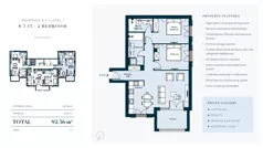 3 pokoje, mieszkanie 92,36 m², piętro 1, oferta nr 8713, HEIGHTS by Luštica Bay, Tivat
