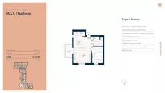 2 pokoje, mieszkanie 67,24 m², piętro 2, oferta nr 1A1-25, The Piazza by Luštica Bay, Radovici