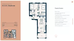 3 pokoje, mieszkanie 88,23 m², piętro 2, oferta nr 14|2|24, Centrale - Block 14 by Luštica bay, Radovici