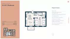 3 pokoje, mieszkanie 77,56 m², piętro 1, oferta nr 14|4|12, Centrale - Block 14 by Luštica bay, Radovici