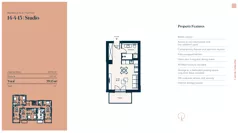 1 pokój, mieszkanie 33,34 m², piętro 1, oferta nr 14|4|13, Centrale - Block 14 by Luštica bay, Radovici