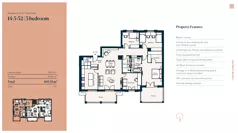 5 pokoi, mieszkanie 145,11 m², piętro 3, oferta nr 14|5|32, Centrale - Block 14 by Luštica bay, Radovici