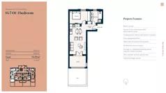 2 pokoje, mieszkanie 59,87 m², parter, oferta nr 14|7|01, Centrale - Block 14 by Luštica bay, Radovici