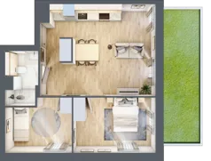 3 pokoje, mieszkanie 52,18 m², parter, oferta nr B.M003, Oh! Praga, Warszawa, Praga Północ, Szmulki, ul. Białostocka 5D