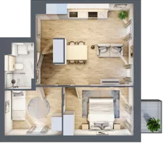3 pokoje, mieszkanie 50,47 m², piętro 1, oferta nr M011, Oh! Praga, Warszawa, Praga Północ, Szmulki, ul. Białostocka 5D