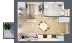 1 pokój, mieszkanie 25,50 m², piętro 1, oferta nr M022, Oh! Praga, Warszawa, Praga Północ, Szmulki, ul. Białostocka 5D